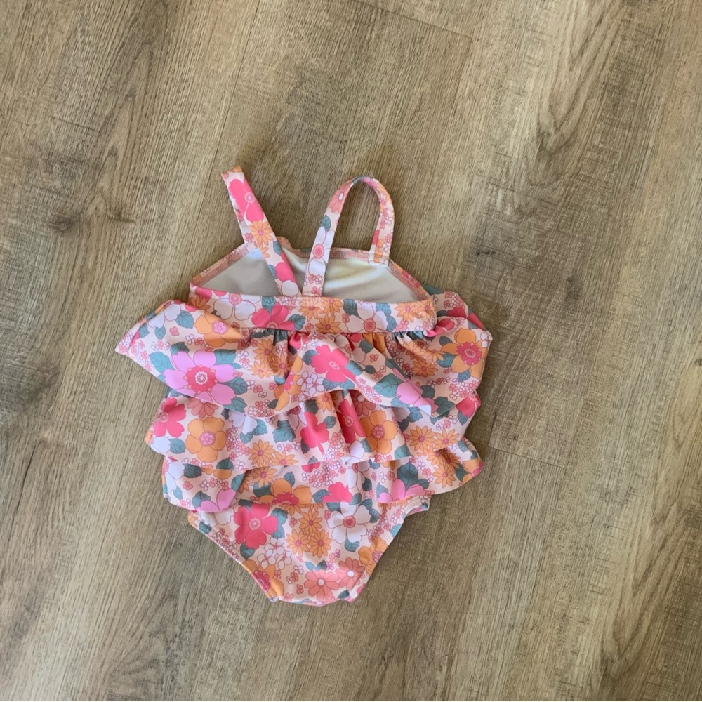 Floral Ruffle Baby Swimsuit - Picture 2 of 2